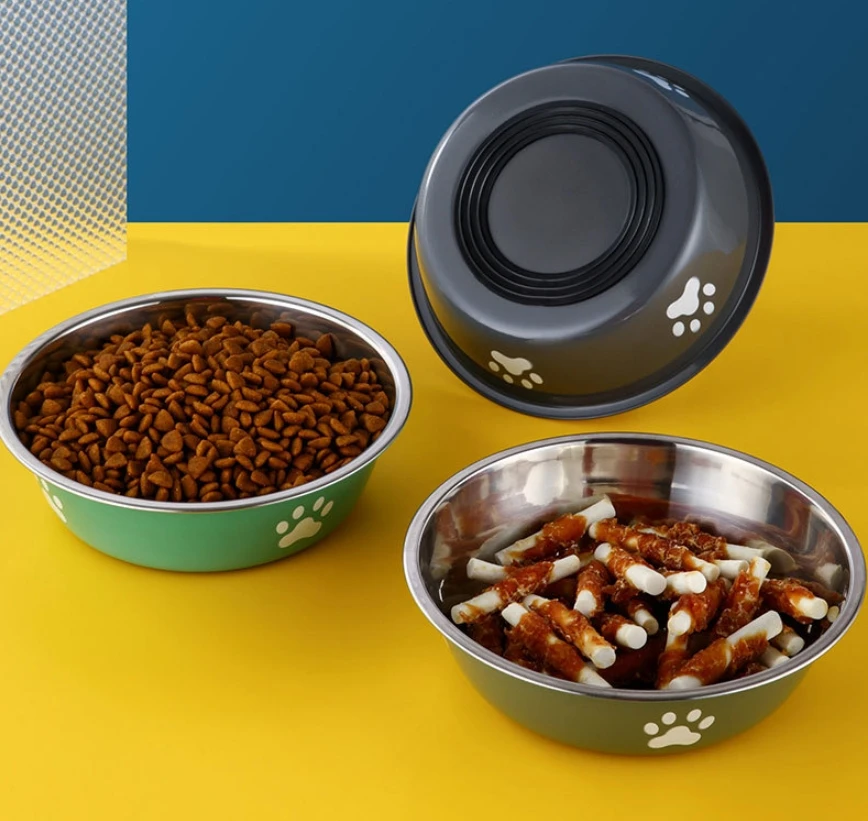 Stainless Steel Paw Design Bowl – Size 11cm