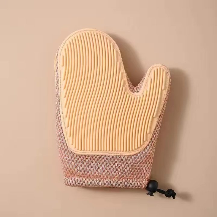 2-in-1 Pet Grooming Gloves pink