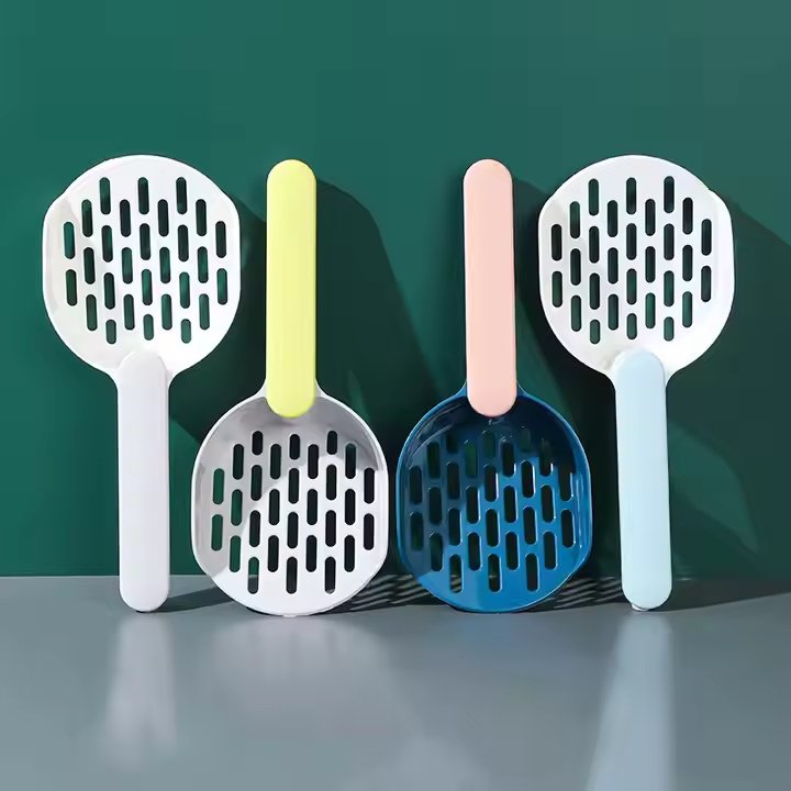 Durable Long Handle Cat Litter Scoop – Easy-Clean PP Plastic