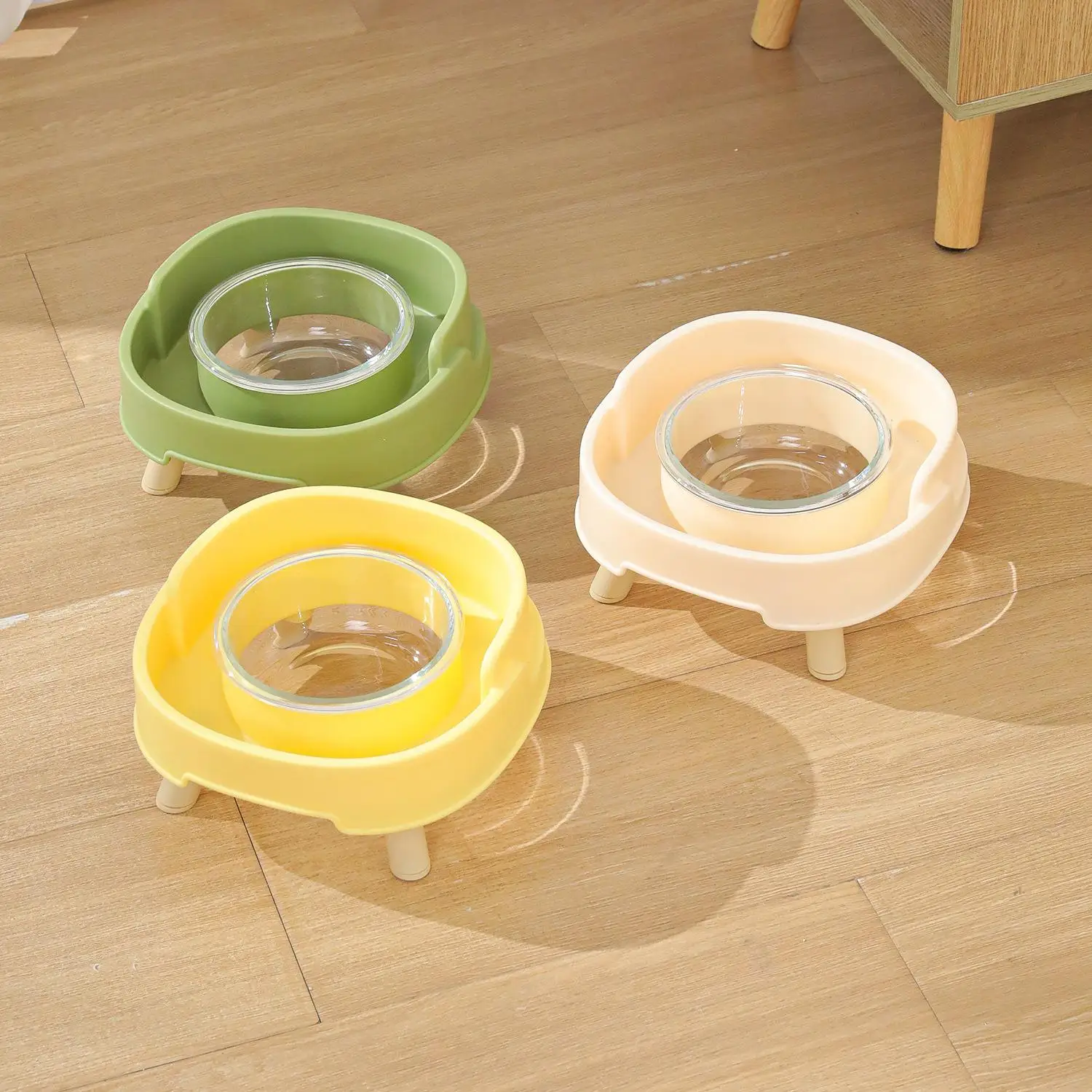Medium & Small Eco-Friendly High-Foot Dog Food Bowl
