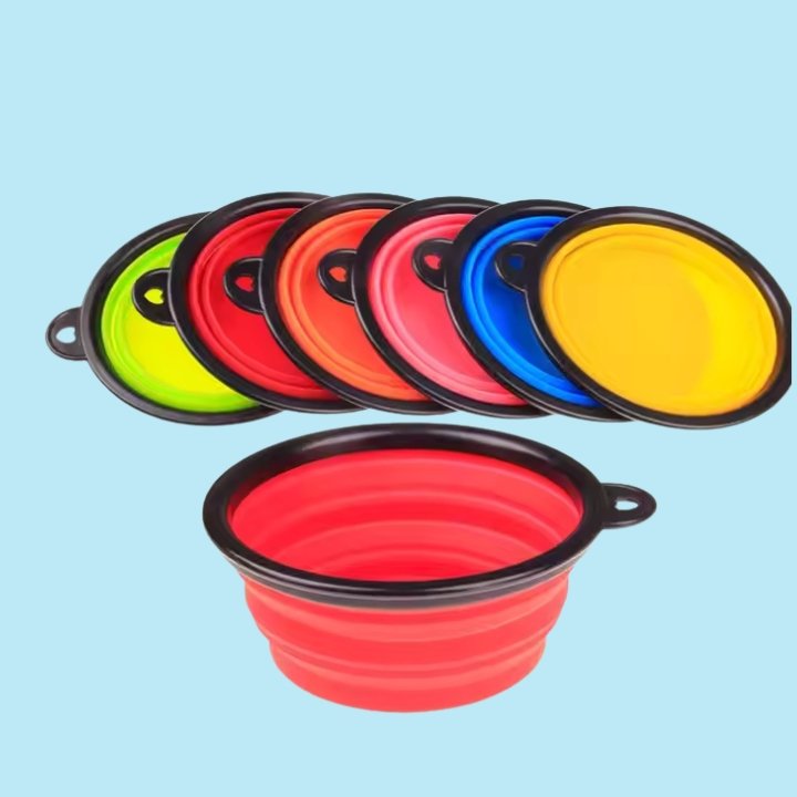 Collapsible Silicone Pet Food & Water Bowl – Portable & Travel-Friendly